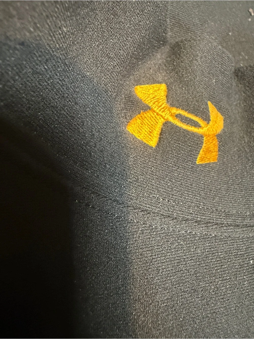 Under Armour Black Mock Neck Top with Gold Logo